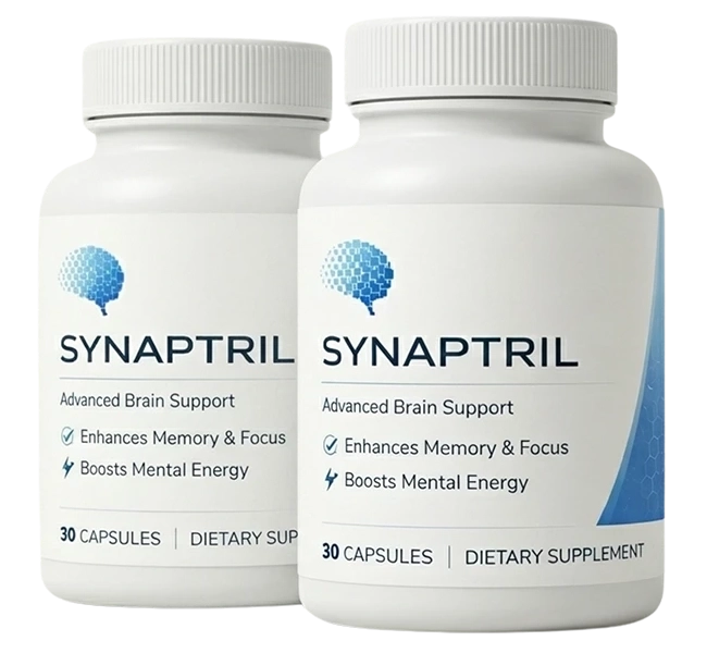Synaptril 2-bottle package — advanced brain support dietary supplement with 60 capsules